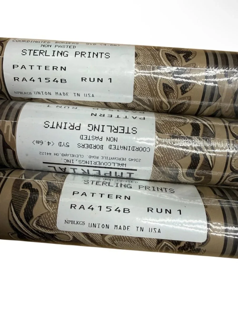Imperial 3 Rolls Vintage Wallpaper Border Leaf Molding Architectural NEW